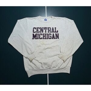 Vintage 90s Champion Central Michigan Crewneck Sweatshirt Men's XL Gray USA Made